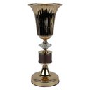 Ver imagem 1 de Castiçal Candelabro para Vela Decorativo em Metal Dourado para Mesa - 35x14cm
