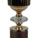 Ver imagem 4 de Castiçal Candelabro para Vela Decorativo em Metal Dourado para Mesa - 35x14cm