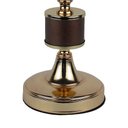 Ver imagem 5 de Castiçal Candelabro para Vela Decorativo em Metal Dourado para Mesa - 35x14cm