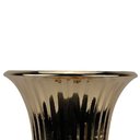 Ver imagem 3 de Castiçal Candelabro para Vela Decorativo em Metal Dourado para Mesa - 35x14cm