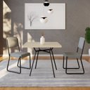 Ver imagem 4 de Mesa de Jantar Quadrada 90cm Barcelona Bege/Ciliegio