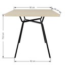 Ver imagem 2 de Mesa de Jantar Quadrada 90cm Barcelona Bege/Ciliegio
