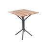Mesa de Jantar Quadrada Aço 4 Lugares 68cm Preto Carvalho - 1