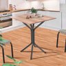 Mesa de Jantar Quadrada Aço 4 Lugares 68cm Preto Carvalho - 7