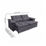 Sofá Berlin 3 Lugares 1,80cm - de Casa Décor e Estofados. - 2