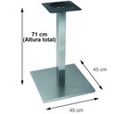 Ver imagem 6 de Mesa Alpha Inox 77,50 Cm (altura) com Tampo em Mdp Redonda 70 Cm Branco