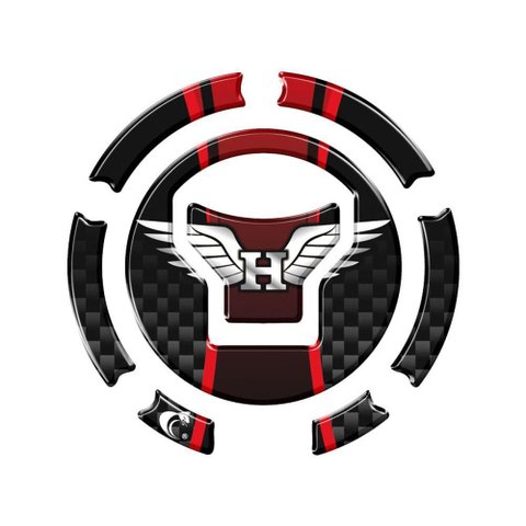 Adesivo Bocal Cb Twister Cg Titan - Fan - Start 160 +2018 Asa Vermelho Vermelho