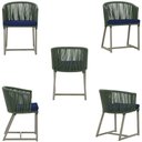 Ver imagem 5 de Mesa com 4 Cadeiras e Noronha Estofado 10 Trama Original Verde