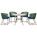 Ver imagem 1 de Mesa com 4 Cadeiras e Noronha Estofado 10 Trama Original Verde