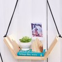 Ver imagem 7 de Prateleira de madeira suspensa por corda - 2 unidades