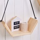 Ver imagem 6 de Prateleira de madeira suspensa por corda - 2 unidades