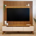 Ver imagem 1 de Rack com Painel Ripado para TV até 75 Polegadas com LED Impressão Ripada 3D Liverpool