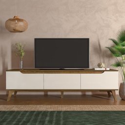 Rack com Painel para TV até 75 Polegadas com LED Impressão Ripada 3D Liverpool - 11