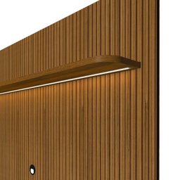 Rack com Painel Ripado para TV até 75 Polegadas com LED MDF 185,5cmx183cm Impressão Ripada 3D Liverpool - 10 Rack com Painel Ripado para TV até 75 Polegadas com LED MDF 185,5cmx183cm Impressão Ripada 3D Liverpool - 10