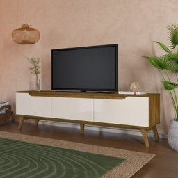 Rack com Painel para TV até 75 Polegadas com LED Impressão Ripada 3D Liverpool - 16