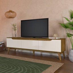 Rack com Painel Ripado para TV até 75 Polegadas com LED MDF 185,5cmx183cm Impressão Ripada 3D Liverpool - 16 Rack com Painel Ripado para TV até 75 Polegadas com LED MDF 185,5cmx183cm Impressão Ripada 3D Liverpool - 16