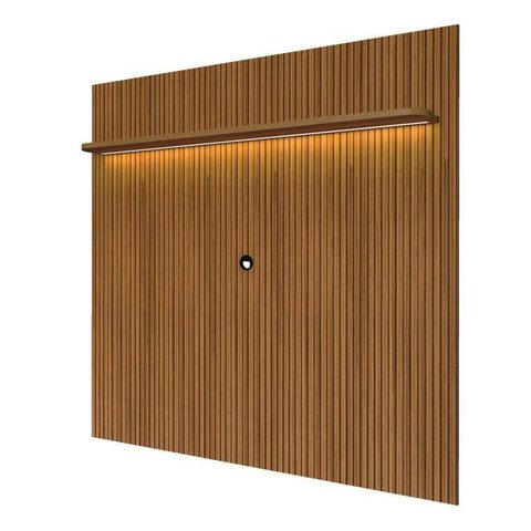 Rack com Painel Ripado para TV até 75 Polegadas com LED MDF 185,5cmx183cm Impressão Ripada 3D Liverpool