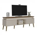 Ver imagem 6 de Rack com Painel para TV 75 Polegadas com LED Ripado MDF 245,5cm x 185,6cm Yescasa Pinho/Off White