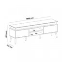 Ver imagem 4 de Rack com Painel para TV 75 Polegadas com LED Ripado MDF 245,5cm x 185,6cm Yescasa Pinho/Off White