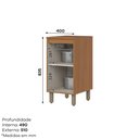 Ver imagem 3 de Balcão 01 Porta 40cm com Tampo Venaly C581 Cinamomo Off White - Henn