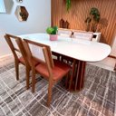 Ver imagem 2 de Conjunto Mesa de Jantar com 4 Cadeiras 100% Mdf Off White Veronese Dalla Costa