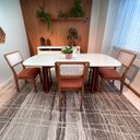 Ver imagem 1 de Conjunto Mesa de Jantar com 4 Cadeiras 100% Mdf Off White Veronese Dalla Costa