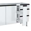 Ver imagem 3 de Cozinha Completa Gabinete e Armário Aéreo Gaia 200 Cozimax Branco