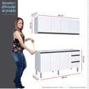 Ver imagem 5 de Cozinha Completa Gabinete e Armário Aéreo Gaia 200 Cozimax Branco
