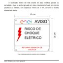 Ver imagem 4 de Placa Enel Aviso Risco De Choque Elétrico 15x15 Alumínio - Cor 10un