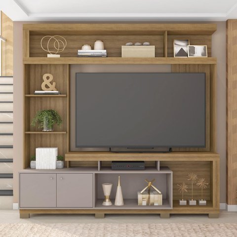 Estante para TV e Home Theater até 55 Polegadas 210CMX207,2cm 2 Portas Formosa Marrom