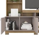 Ver imagem 3 de Estante para TV e Home Theater até 55 Polegadas 210CMX207,2cm 2 Portas Formosa Marrom