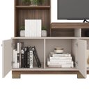 Ver imagem 5 de Estante para TV e Home Theater até 55 Polegadas 210CMX207,2cm 2 Portas Formosa Marrom