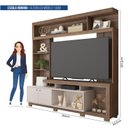 Ver mais imagens de Estante para TV e Home Theater até 55 Polegadas 210CMX207,2cm 2 Portas Formosa Marrom
