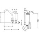 Ver imagem 2 de Torneira Cozinha Parede com Filtro Abs ¼ Volta Stilo Esteves Vtf700cwb
