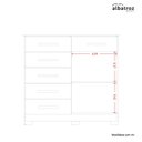 Ver imagem 6 de Cômoda 2 Portas 6 Gavetas Xangai