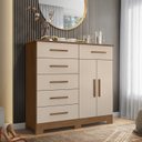Ver imagem 1 de Cômoda 2 Portas 6 Gavetas Xangai