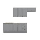 Ver imagem 2 de Cozinha Compacta 4 Peças com Balcão para Pia e Aéreo Emily