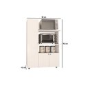 Ver imagem 3 de Balcão de Cozinha Modulado Âmbar C/ 3 Portas e 2 Nicho P/ Forno 70cm Branco - Telasul