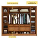 Ver imagem 6 de Guarda Roupa Casal Ripado 6 Portas 6 Gavetas 275cm Yescasa Marrom/Cinamomo