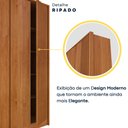 Ver mais imagens de Guarda Roupa Casal Ripado 6 Portas 6 Gavetas 275cm Yescasa Marrom/Cinamomo