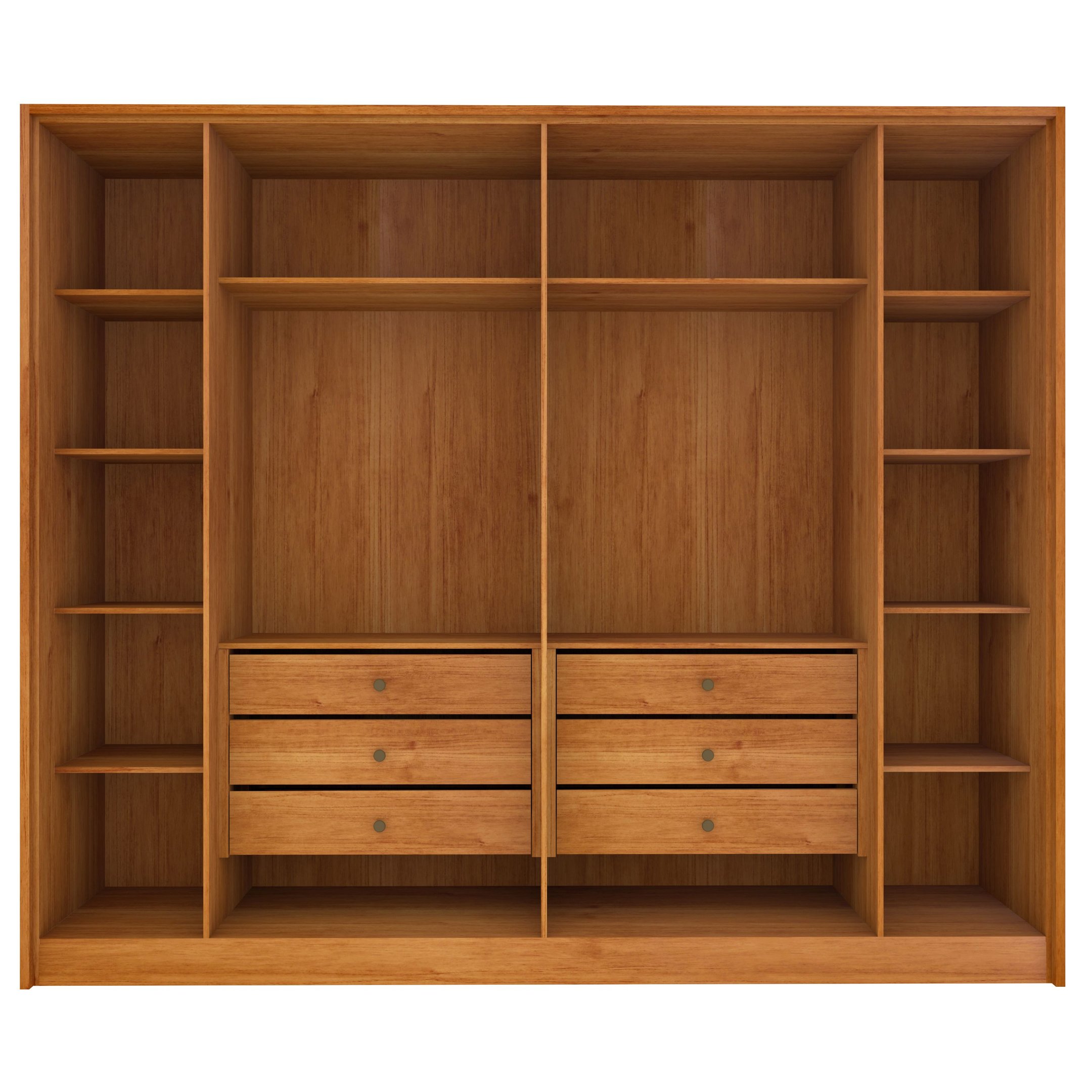 Guarda Roupa Casal Ripado 6 Portas 6 Gavetas 275cm Espresso Móveis  - 15