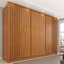 Ver imagem 1 de Guarda Roupa Casal Ripado 6 Portas 6 Gavetas 275cm Yescasa Marrom/Cinamomo
