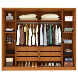 Guarda Roupa Casal Ripado 6 Portas 6 Gavetas 275cm Espresso Móveis  - 17