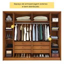 Ver imagem 7 de Guarda Roupa Casal Ripado 6 Portas 6 Gavetas 275cm Yescasa Bege/Cinamomo/Off White