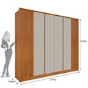 Ver imagem 4 de Guarda Roupa Casal Ripado 6 Portas 6 Gavetas 275cm Yescasa