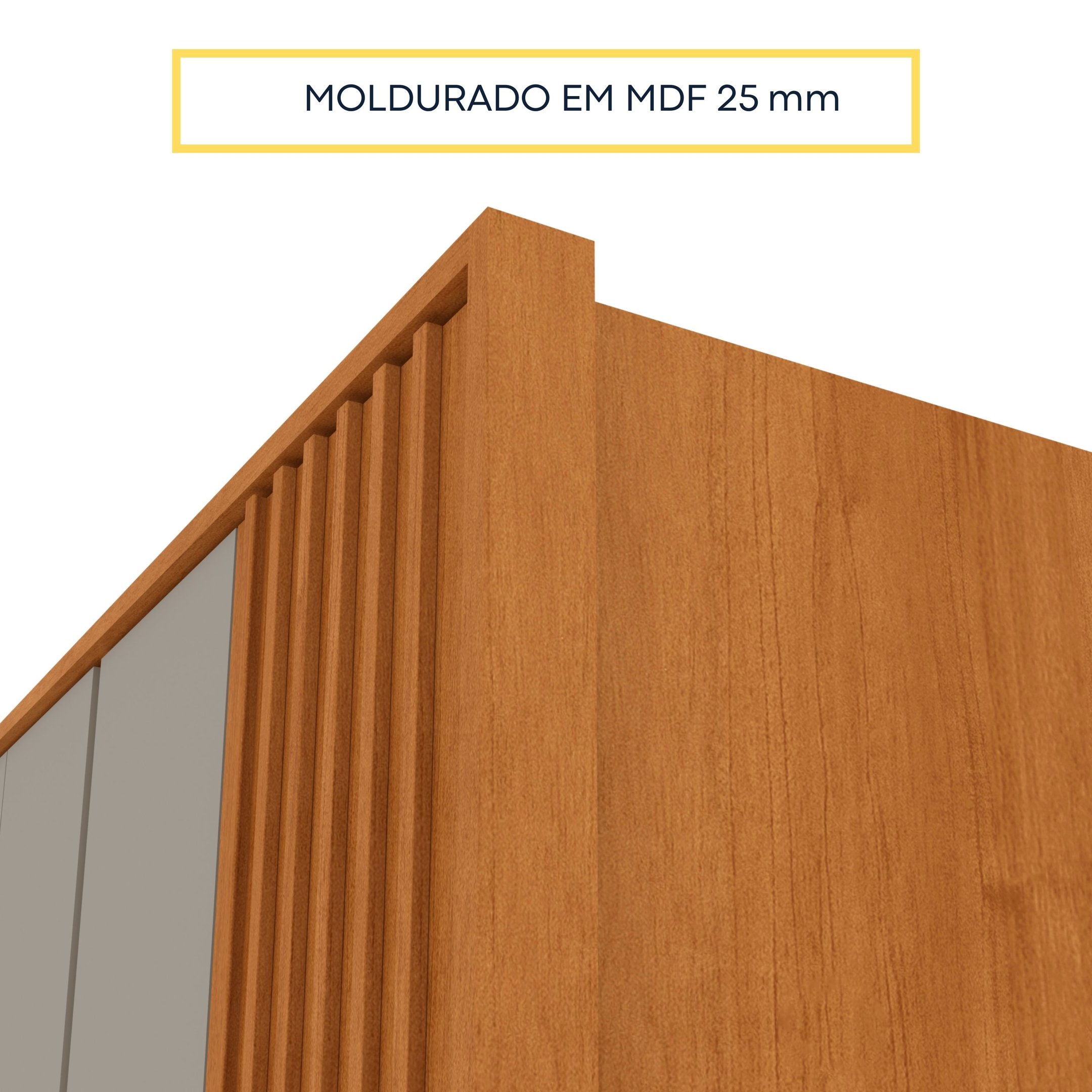 Guarda Roupa Casal Ripado 6 Portas 6 Gavetas 275cm Espresso Móveis  - 6