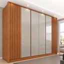 Ver imagem 2 de Guarda Roupa Casal Ripado 6 Portas 6 Gavetas 275cm Espresso Móveis