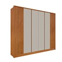 Ver imagem 3 de Guarda Roupa Casal Ripado 6 Portas 6 Gavetas 275cm Yescasa Bege/Cinamomo/Off White
