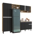 Ver imagem 1 de Cozinha Modulada Completa 230cm com Balcão e Armário Aéreo Vanessa Amendoa/pt - Ajl Móveis