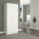 Ver imagem 1 de Guarda-roupa Solteiro com 2 Portas 75x175cm London Branco 6502